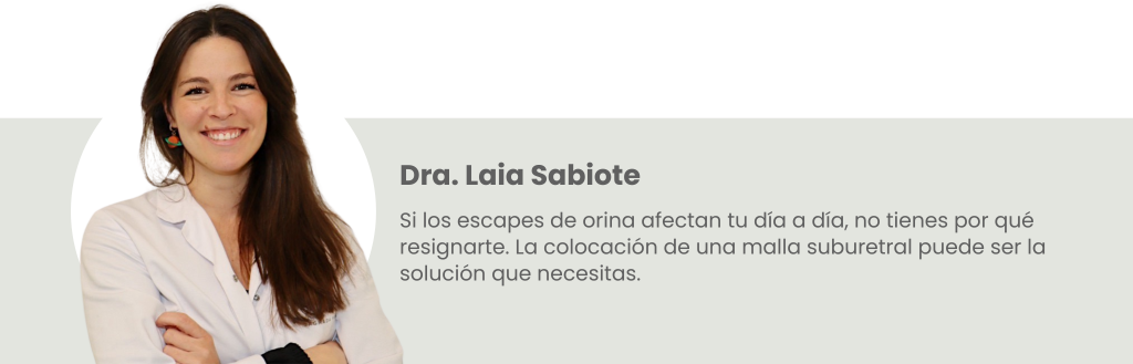 Dra Laia Sabiote explicando la solución para la incontinencia urinaria