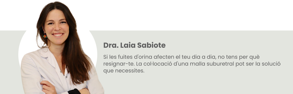 La Dra. Laia Sabiote explicando la solución para la incontinencia urinaria